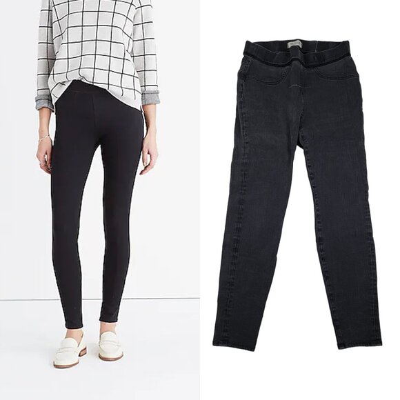 Madewell The Anywhere Jean in Marton Wash Size 29 Black Stretch Denim Jeggings - Picture 1 of 16